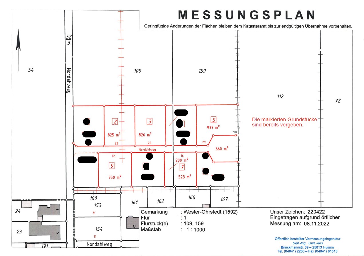 Messungsplan Nordahlweg